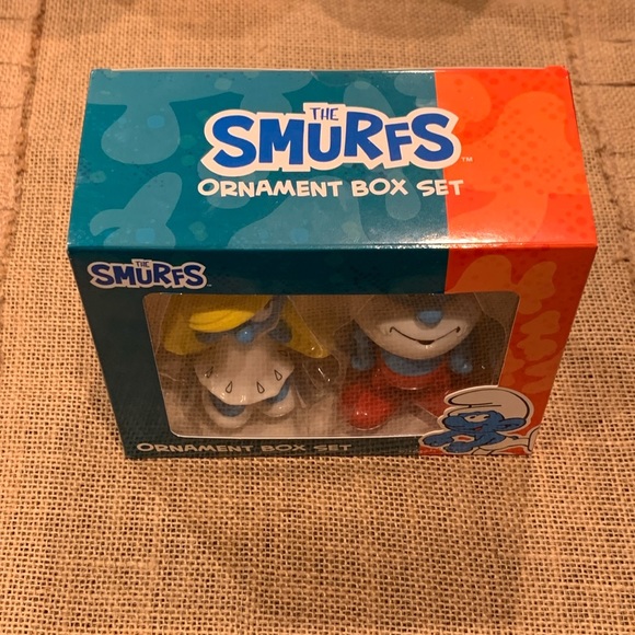 The Smurfs Ornament Box Papa Smurf & Smurfette Set - Picture 3 of 8
